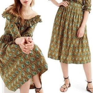 NWOT J. Crew Ratti Elephant Skirt size 0